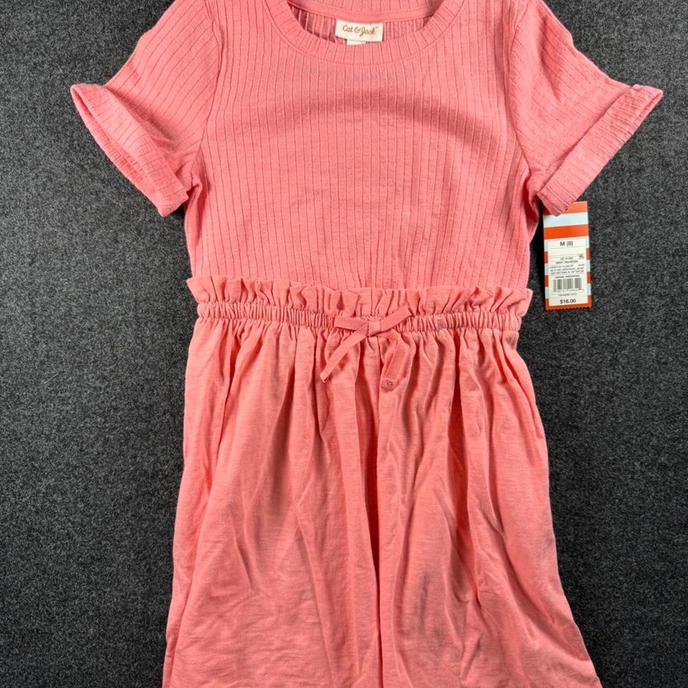 Cat &J ack pink girls dress with pockets size 8